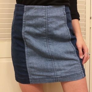 Free People Jean Skirt